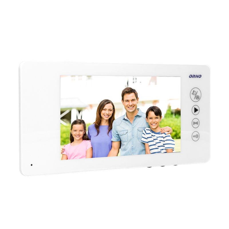 Casa si Gradina - Electrice - Smart Home - Control acces si accesorii - Videointerfon pentru o familie ARCUS ORNO OR-VID-JS-1053/W, color, monitor ultra-plat LCD 7", alb/negru - Infinity.ro