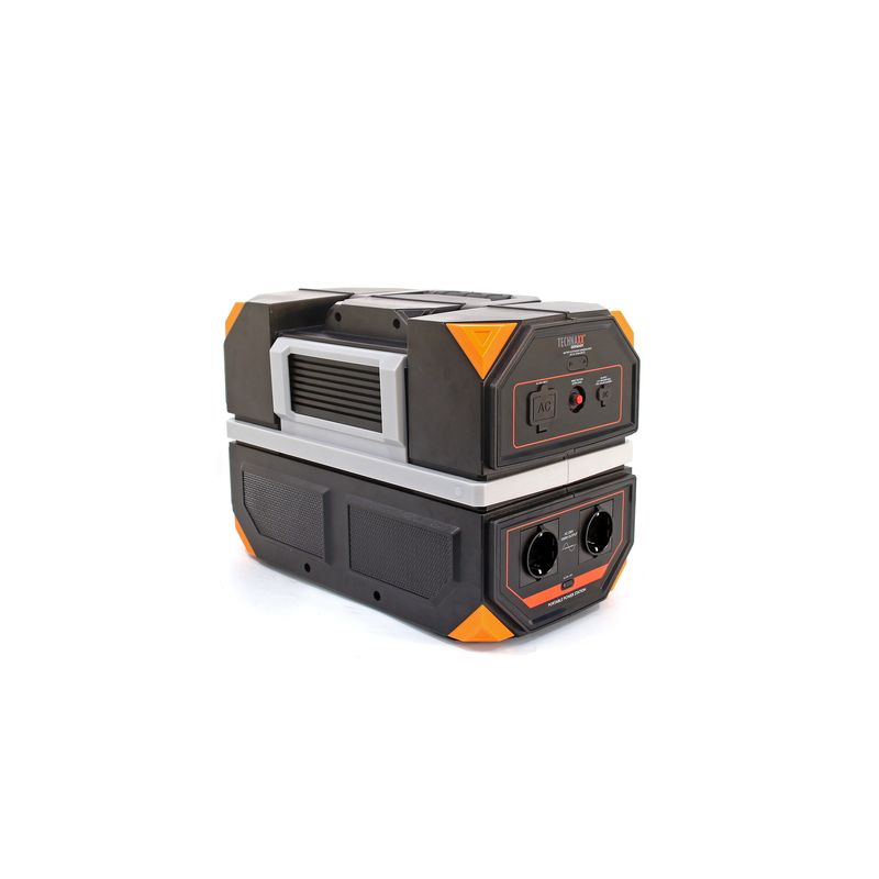 Casa si Gradina - Electrice - Generatoare electrice - Statie incarcare Technaxx TX-231, 917Wh, 1200W, USB-C, USB-A, 2 x 230V, priza auto, negru/portocaliu - Infinity.ro