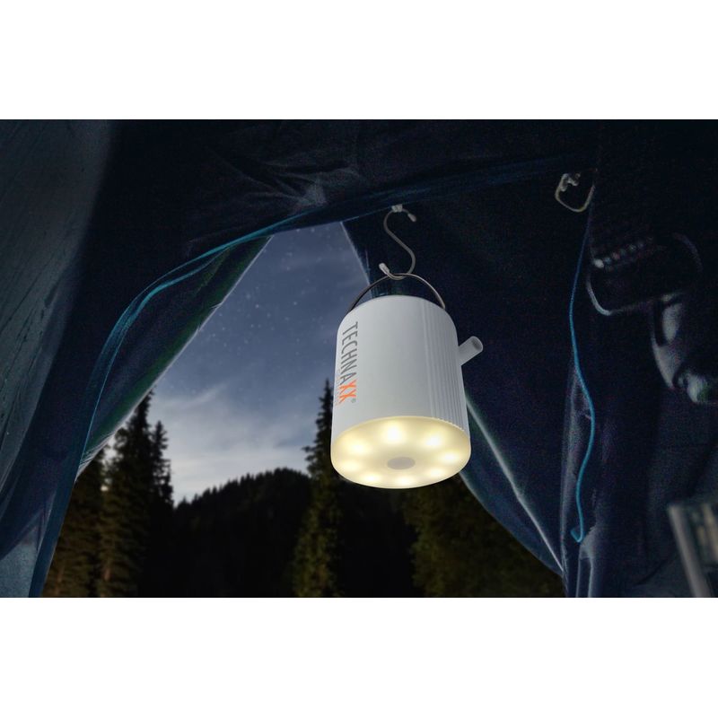 Sport si Outdoor - Ciclism - Accesorii pentru biciclete - Pompe biciclete - Pompa de aer electrica mini Technaxx TX-261, 13.5W, portabila, baterie 1360 mAh, incarcare USB-C, alb - Infinity.ro