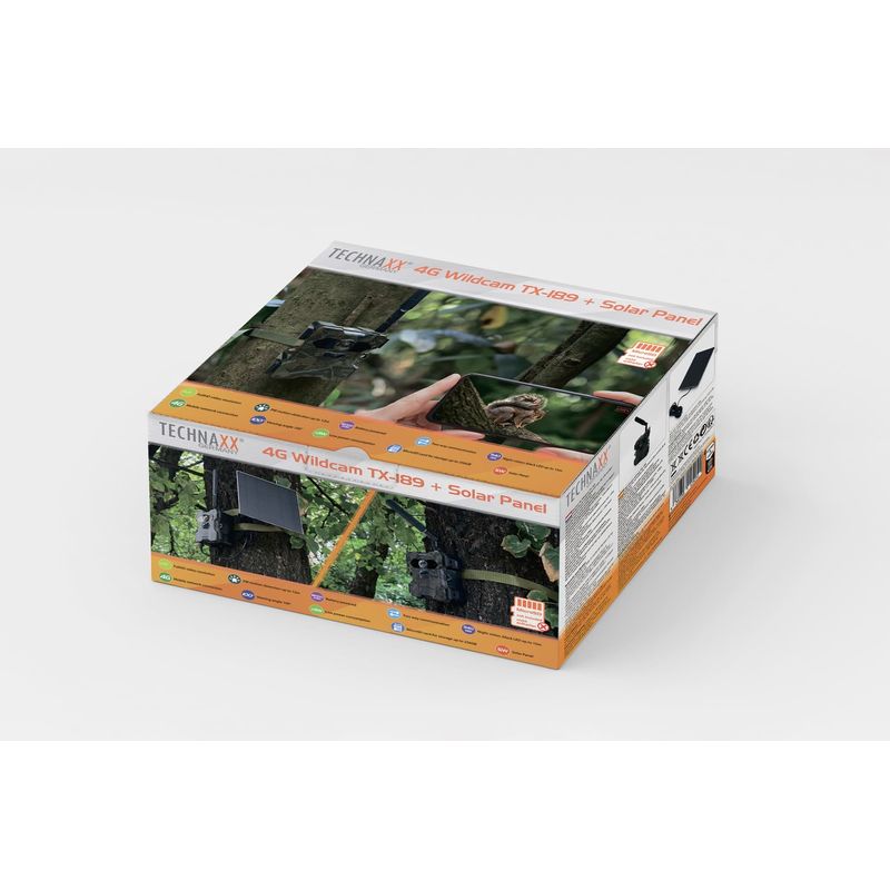 Casa si Gradina - Electrice - Smart Home - Camere de supraveghere - Camera de supraveghere Wildcam Technaxx TX-189 + Panou Solar, 4G, Nano SIM, FullHD 1080p, difuzor, camuflaj - Infinity.ro