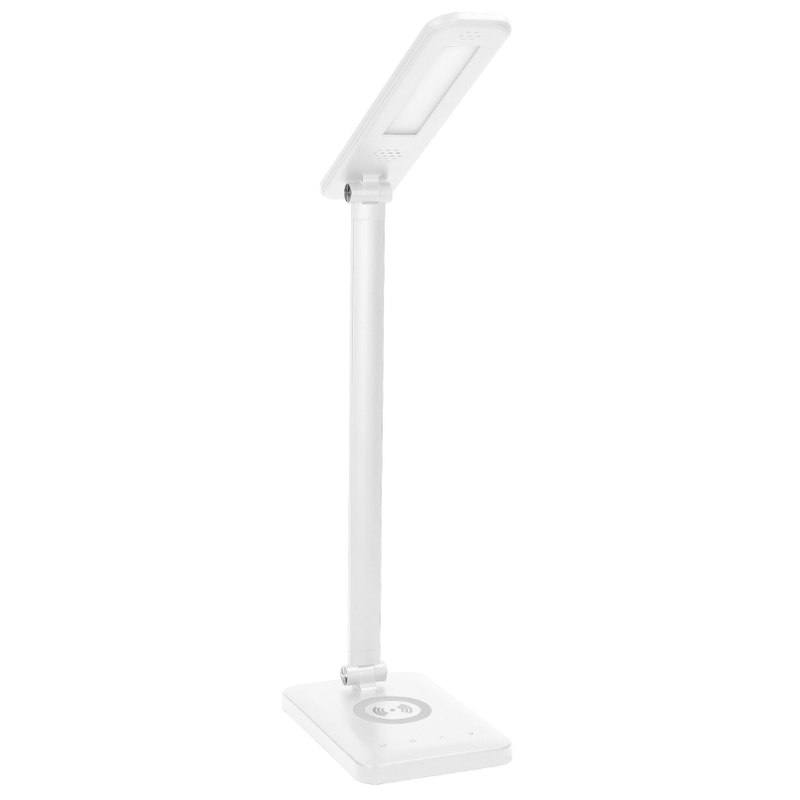 Casa si Gradina - Corpuri si surse de iluminat - Veioze si lampi - Veioze - Lampa de birou Virone Isiyo DL-5/W, 7W, 390 lm, incarcator wireless, port USB, dimmer, 3000/4000/6000K, Aluminiu, Alb - Infinity.ro