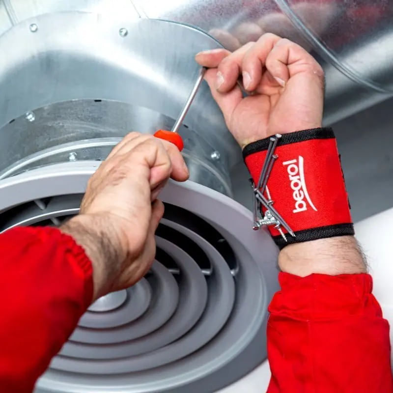 Casa si Gradina - Constructii - Scule de mana si unelte - Accesorii scule de mana - Bratara magnetica piese mici, tip manseta, 9.5x32 cm, Beorol - Infinity.ro