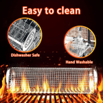 Casa si Gradina - Gradina si terasa - Gratare si accesorii - Accesorii gratare - Cos cilindric pentru gratar cu maner din otel inoxidabil, rezistent la temperaturi ridicate, dimensiuni 30x10cm ABYZ™ - Infinity.ro