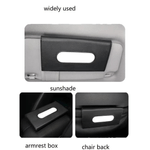 Casa si Gradina - Mobilier - Organizare si depozitare - Cutii depozitare - Suport elegant Servetele pentru parasolarul masinii, piele ecologica, dimensiuni 23x12,5x2,5cm, culoare Negru ABYZ™ - Infinity.ro