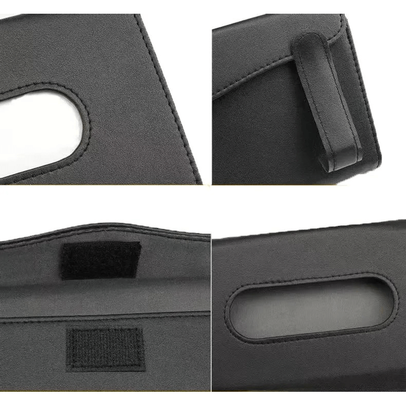 Casa si Gradina - Mobilier - Organizare si depozitare - Cutii depozitare - Suport elegant Servetele pentru parasolarul masinii, piele ecologica, dimensiuni 23x12,5x2,5cm, culoare Negru ABYZ™ - Infinity.ro