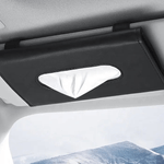 Casa si Gradina - Mobilier - Organizare si depozitare - Cutii depozitare - Suport elegant Servetele pentru parasolarul masinii, piele ecologica, dimensiuni 23x12,5x2,5cm, culoare Negru ABYZ™ - Infinity.ro