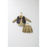 Fashion, accesorii si bijuterii - Copii - Imbracaminte copii - Treninguri si compleuri copii - Set 3 piese: fustita, bluzita si vestuta eleganta pentru bebelusi Fun Penguin, Tongs baby (Culoare: Gri, Marime: 18-24 Luni) - Infinity.ro