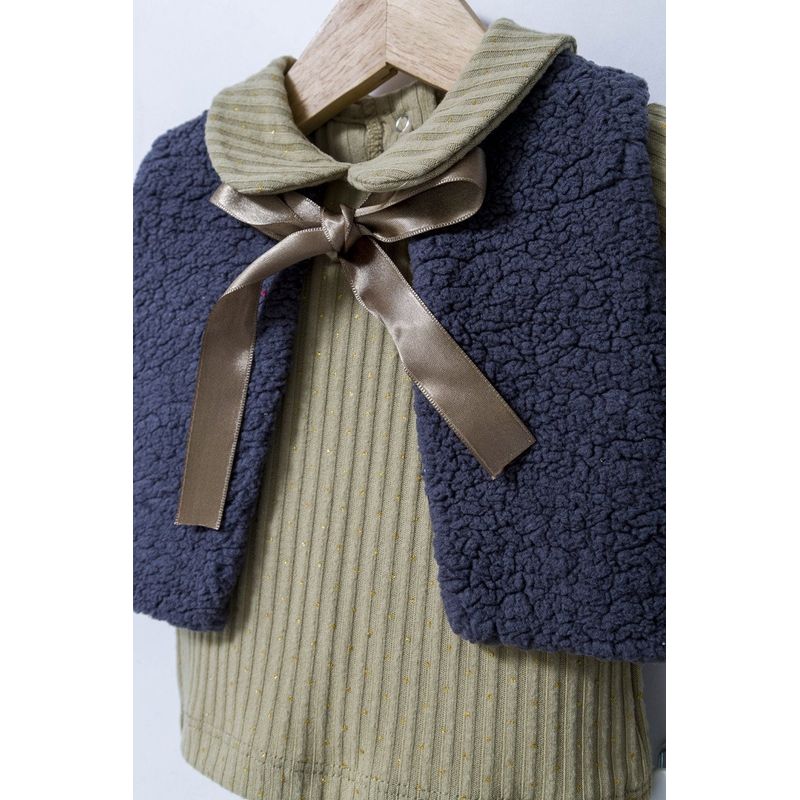 Fashion, accesorii si bijuterii - Copii - Imbracaminte copii - Treninguri si compleuri copii - Set 3 piese: fustita, bluzita si vestuta eleganta pentru bebelusi Fun Penguin, Tongs baby (Culoare: Gri, Marime: 18-24 Luni) - Infinity.ro