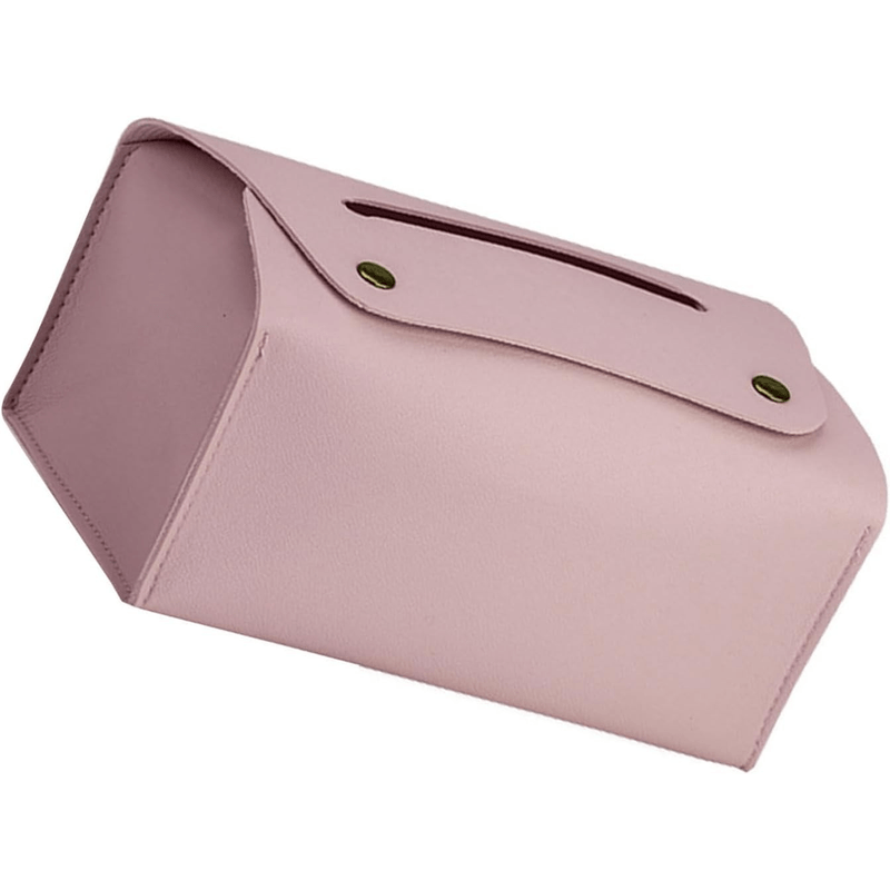 Casa si Gradina - Mobilier - Organizare si depozitare - Cutii depozitare - Cutie Pliabila pentru Servetele, Piele Ecologica, dimensiuni 18x11x8cm, culoare Roz ABYZ™ - Infinity.ro