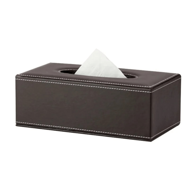 Casa si Gradina - Mobilier - Organizare si depozitare - Cutii depozitare - Cutie pentru Servetele, Piele Ecologica, dimensiuni 24x12x8,5cm, culoare Maro ABYZ™ - Infinity.ro