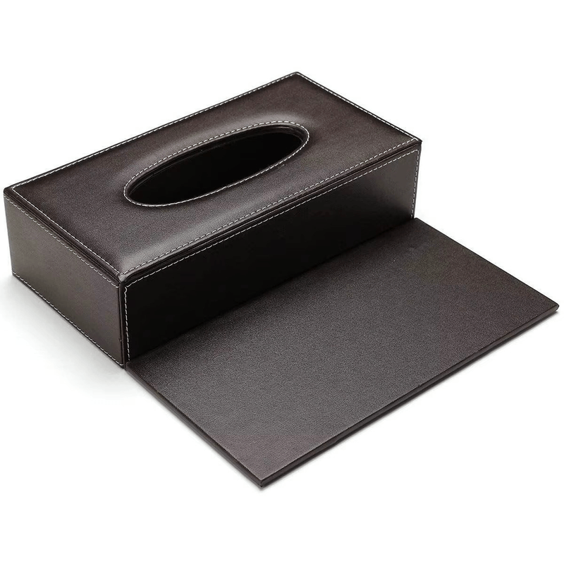 Casa si Gradina - Mobilier - Organizare si depozitare - Cutii depozitare - Cutie pentru Servetele, Piele Ecologica, dimensiuni 24x12x8,5cm, culoare Maro ABYZ™ - Infinity.ro