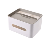 Casa si Gradina - Mobilier - Organizare si depozitare - Cutii depozitare - Cutie pentru servetele cu suport pentru telefon, telecomanda,  multifunctionala, dimensiuni 21x16x12cm, alb/gri  ABYZ™ - Infinity.ro