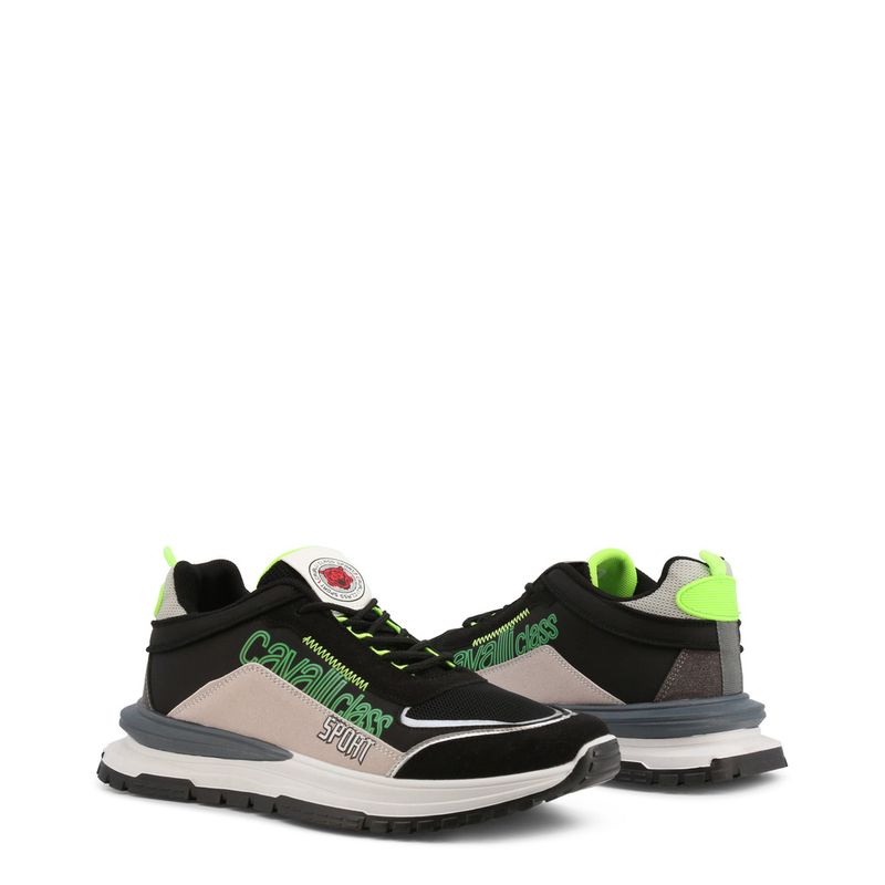 Fashion, accesorii si bijuterii - Barbati - Incaltaminte barbati - Sneakers si tenisi barbati - Pantofi sport Cavalli Class Sport, 43 EU, Negru - Infinity.ro