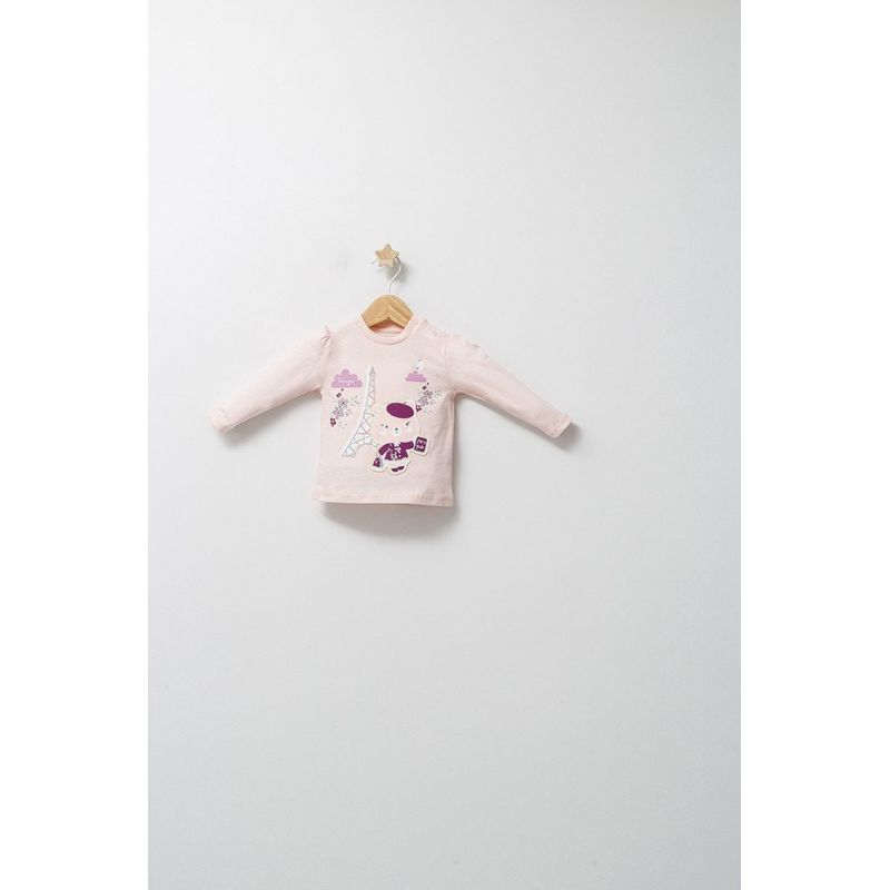 Fashion, accesorii si bijuterii - Copii - Imbracaminte copii - Treninguri si compleuri copii - Set 3 piese: pantaloni, bluzita si vestuta eleganta pentru bebelusi Paris Love, Tongs baby (Culoare: Vernil, Marime: 6-9 luni) - Infinity.ro