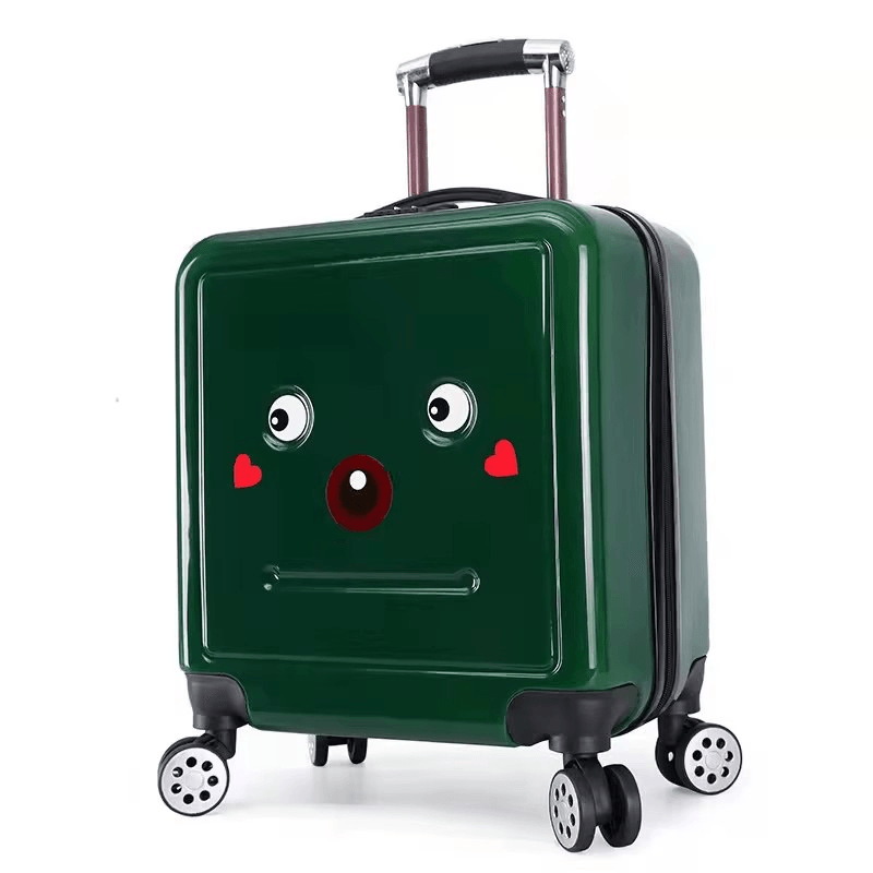 Sport si Outdoor - Articole de voiaj - Trolere - Troler calatorie pentru copii, personalizabil, model Easy Trip, 48x38x24 cm, roti 360, culoare verde ABYZ™ - Infinity.ro