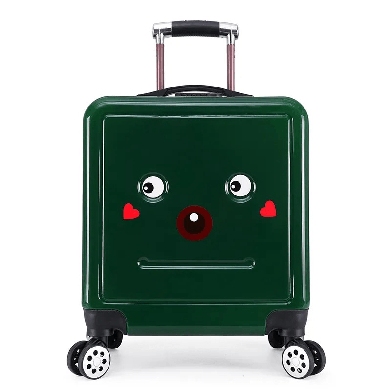 Sport si Outdoor - Articole de voiaj - Trolere - Troler calatorie pentru copii, personalizabil, model Easy Trip, 48x38x24 cm, roti 360, culoare verde ABYZ™ - Infinity.ro