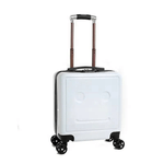 Sport si Outdoor - Articole de voiaj - Trolere - Troler calatorie pentru copii, personalizabil, model Easy Trip, 48x38x24 cm, roti 360, culoare alb ABYZ™ - Infinity.ro