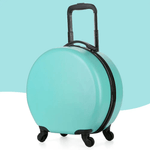 Sport si Outdoor - Articole de voiaj - Trolere - Troler calatorie pentru copii, rotund,  model Easy Trip, 38x20x38 cm, roti 360, culoare albastru ABYZ™ - Infinity.ro