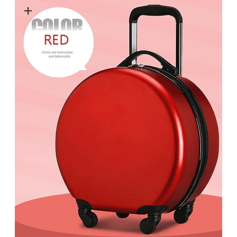 Sport si Outdoor - Articole de voiaj - Trolere - Troler calatorie pentru copii, rotund,  model Easy Trip, 38x20x38 cm, roti 360, culoare rosu ABYZ™ - Infinity.ro
