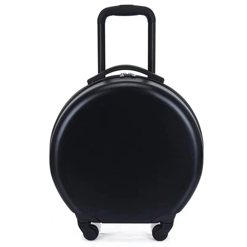 Sport si Outdoor - Articole de voiaj - Trolere - Troler calatorie pentru copii, rotund,  model Easy Trip, 38x20x38 cm, roti 360, culoare negru ABYZ™ - Infinity.ro