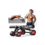 Sport si Outdoor/Fitness/Aparate fitness - Aparat fitness pentru exercitii, cu 4 roti pentru abdomen, spate si brate - Infinity.ro