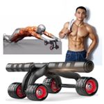 Sport si Outdoor/Fitness/Aparate fitness - Aparat fitness pentru exercitii, cu 4 roti pentru abdomen, spate si brate - Infinity.ro