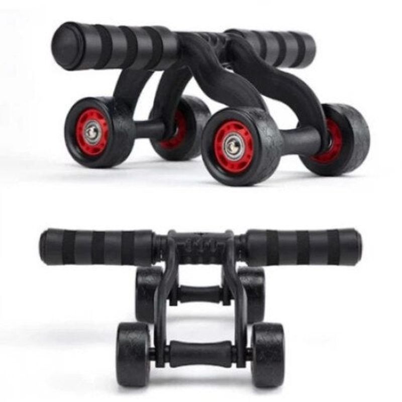 Sport si Outdoor/Fitness/Aparate fitness - Aparat fitness pentru exercitii, cu 4 roti pentru abdomen, spate si brate - Infinity.ro