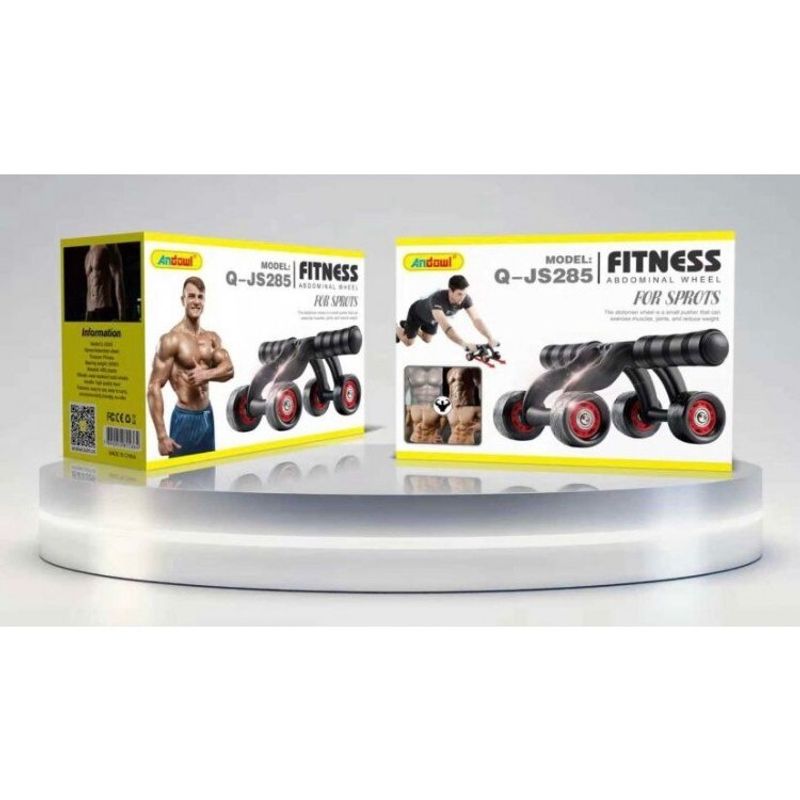 Sport si Outdoor/Fitness/Aparate fitness - Aparat fitness pentru exercitii, cu 4 roti pentru abdomen, spate si brate - Infinity.ro