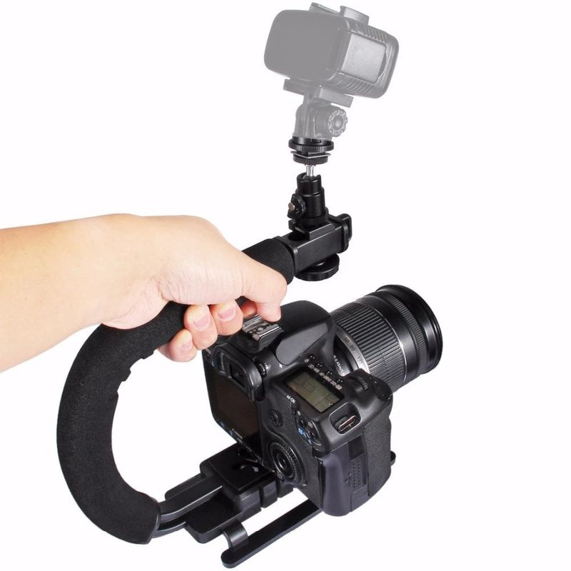 TV, Audio-Video si Foto - Aparate foto si accesorii - Accesorii foto si video - Stabilizatoare de imagine - Stabilizator Imagine, pentru Camera Video si Aparat Foto, Portabil, Forma de U - Infinity.ro