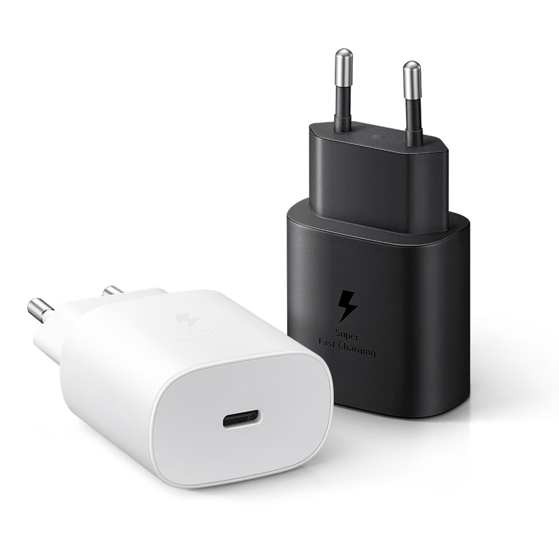 Laptop, Telefoane si Tablete - Telefoane mobile si accesorii - Accesorii Telefoane - Cabluri si adaptoare telefoane - Adaptor Original Samsung TA800EBE Incarcare Rapida 25W 3A USB-C Negru Bulk Packing - Infinity.ro