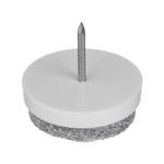 Casa si Gradina - Mobilier - Feronerie si accesorii mobila - Protectoare mobila, set 12 bucati, cuie, pasla, diametru 24 mm, gri - Infinity.ro