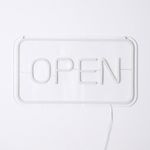 Casa si Gradina - Corpuri si surse de iluminat - Plafoniere, aplice si spoturi - Panou led neon, model "open", alb, dimensiuni 41 x 23.5cm, alimentare usb - Infinity.ro