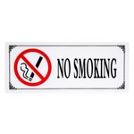 Casa si Gradina - Decoratiuni - Stickere decorative - Indicator autocolant, no smoking, pvc, 29 x 12cm, alb - Infinity.ro