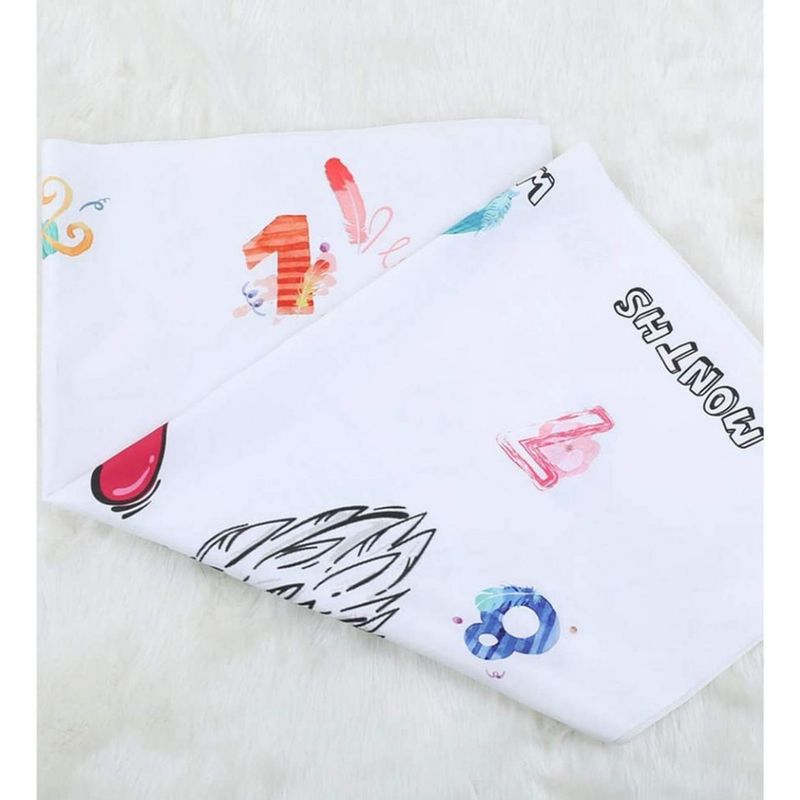 Casa si Gradina - Textile si covoare - Pături și cuverturi - Paturici copii - Paturica Milestone subtire pentru fotografii memorabile Inima Drool - Infinity.ro