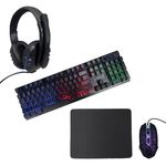 PC, gaming si accesorii - Periferice PC - Tastaturi - Set gaming multicolor, i-jmb, tastatura led, mouse ergonomic dpi 2400, casti sunet hd 360º, mousepad 23.5 x 20x0.2cm - Infinity.ro