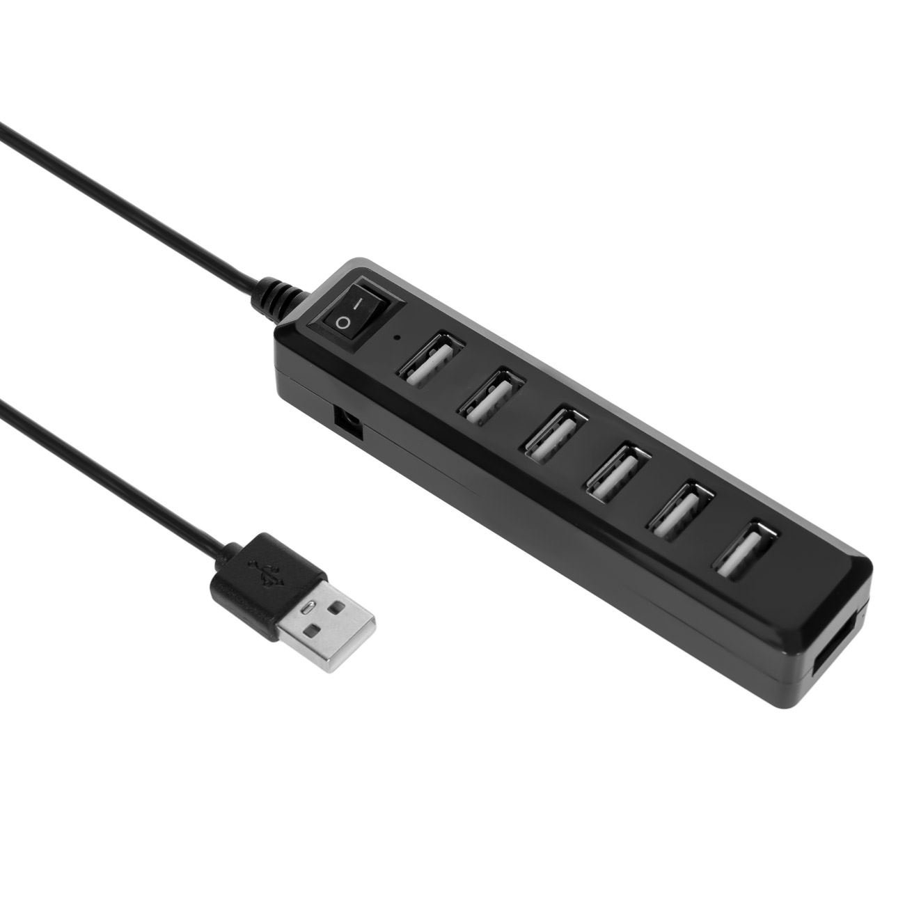 Hub usb, i-jmb, 7 porturi, negru, usb 2.0, viteza transfer 480 mbps