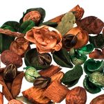 Casa si Gradina - Decoratiuni - Aromaterapie si lumanari - Odorizante camera - Potpourri decorativ, flori portocalii verzi, aroma winter forest, capacitate 90g - Infinity.ro