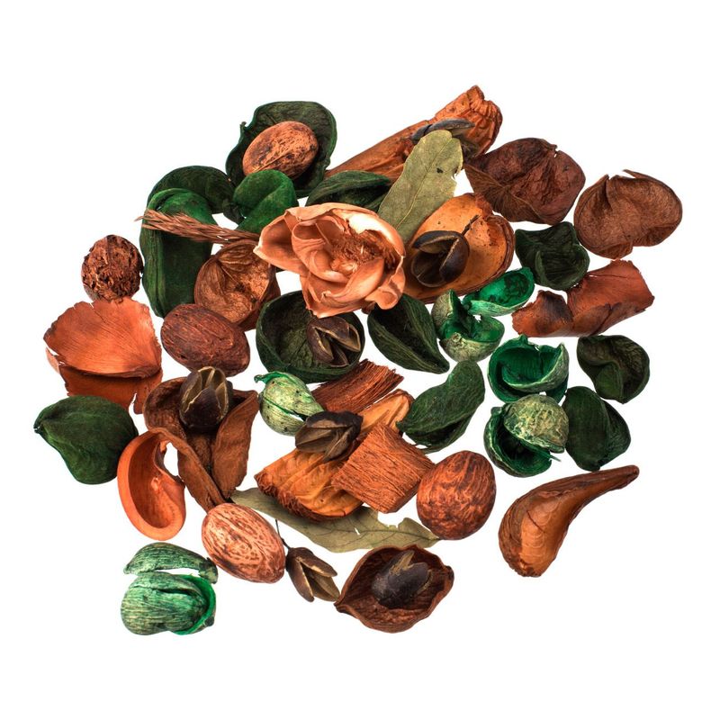 Casa si Gradina - Decoratiuni - Aromaterapie si lumanari - Odorizante camera - Potpourri decorativ, flori portocalii verzi, aroma winter forest, capacitate 90g - Infinity.ro