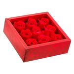 Casa si Gradina - Decoratiuni - Aromaterapie si lumanari - Odorizante camera - Set trandafiri decorativi, 9 bucati, aroma trandafiri, rosu, dimensiune 4.5 cm - Infinity.ro