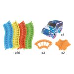 Jucarii, Copii si Bebe - Jucarii si jocuri - Vehicule si jucarii cu telecomanda - Masinute - Pista auto track trax, 62 piese, cascadorie 360°, multicolor, led - Infinity.ro