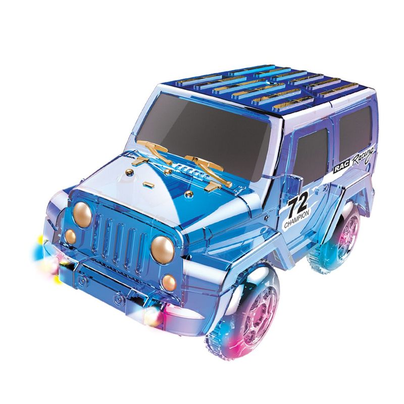 Jucarii, Copii si Bebe - Jucarii si jocuri - Vehicule si jucarii cu telecomanda - Masinute - Pista auto track trax, 62 piese, cascadorie 360°, multicolor, led - Infinity.ro