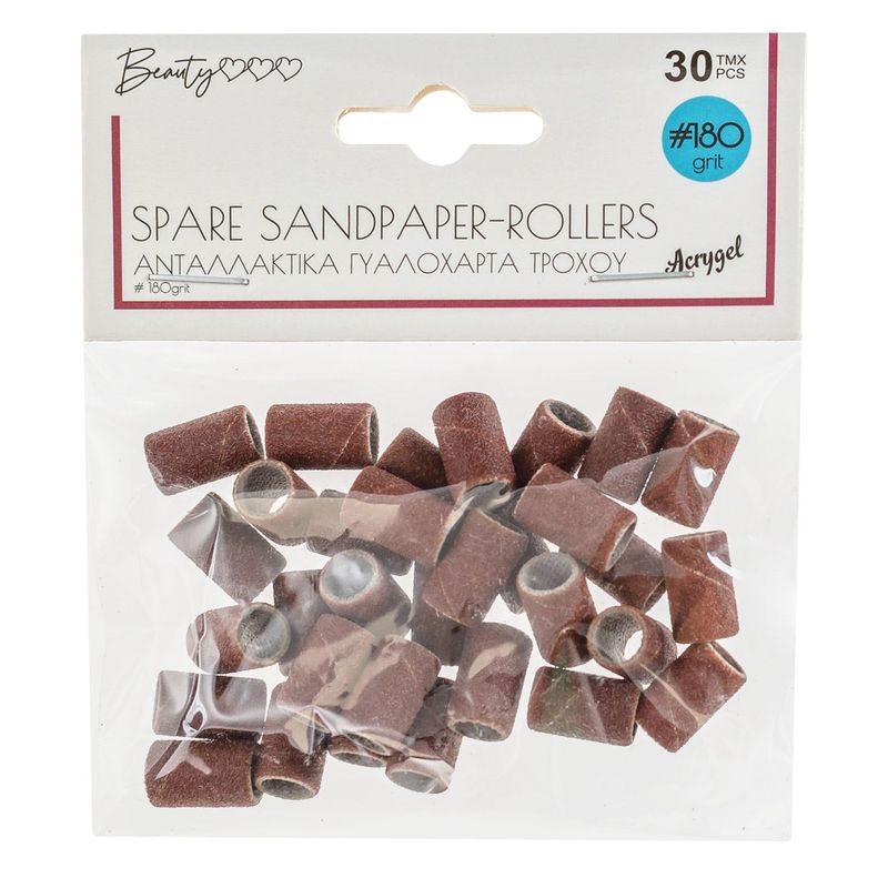 Ingrijire personala si Cosmetice - Aparate & accesorii ingrijire personala - Aparate cosmetice - Aparate pentru manichiura-pedichiura - Rezerve inele abrazive, #180 grit, set 30 bucati, indepartare acrygel - Infinity.ro