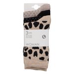 Fashion, accesorii si bijuterii - Femei - Lenjerie si pijamale femei - Sosete si ciorapi femei - Set sosete femei, model leopard si buline, multicolor, 3 perechi - Infinity.ro