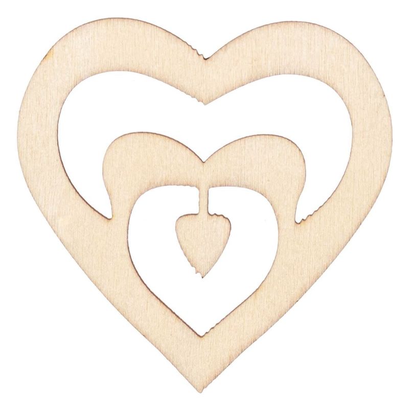 Casa si Gradina - Decoratiuni - DIY - Kit-uri - Accesorii lemn arts & crafts, set 5 bucati, inimi si fluturi - Infinity.ro