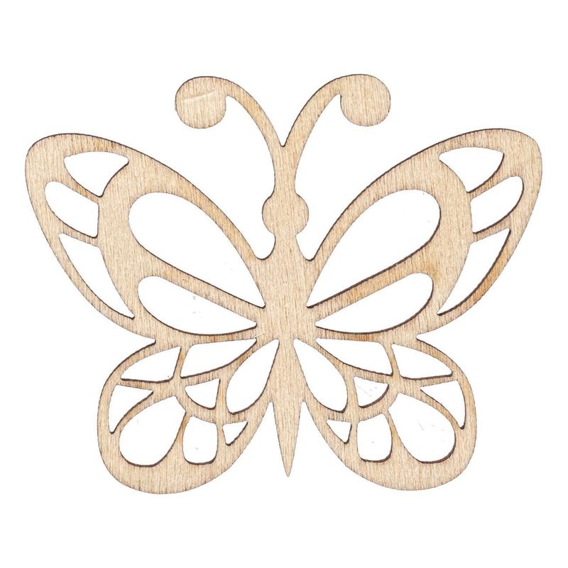 Casa si Gradina - Decoratiuni - DIY - Kit-uri - Accesorii lemn arts & crafts, set 5 bucati, inimi si fluturi - Infinity.ro