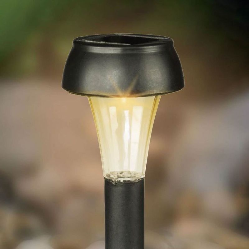 Casa si Gradina - Corpuri si surse de iluminat - Iluminat exterior - Lampi solare - Lampa solara plastic, negru, 18.5cm, led alb - Infinity.ro