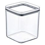 Casa si Gradina - Bucatarie si vesela - Organizare si depozitare bucatarie - Cutii alimentare - Recipient depozitare cereale, model transparent, capacitate 1l, plastic, 10.5 x 10.5 x 12 cm - Infinity.ro