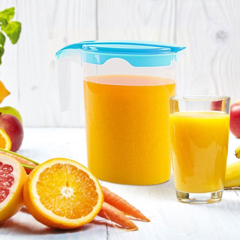 Casa si Gradina - Bucatarie si vesela - Accesorii bar - Carafe si decantoare - Ulcior plastic, capacitate 1.75l, transparent, capac bleu - Infinity.ro