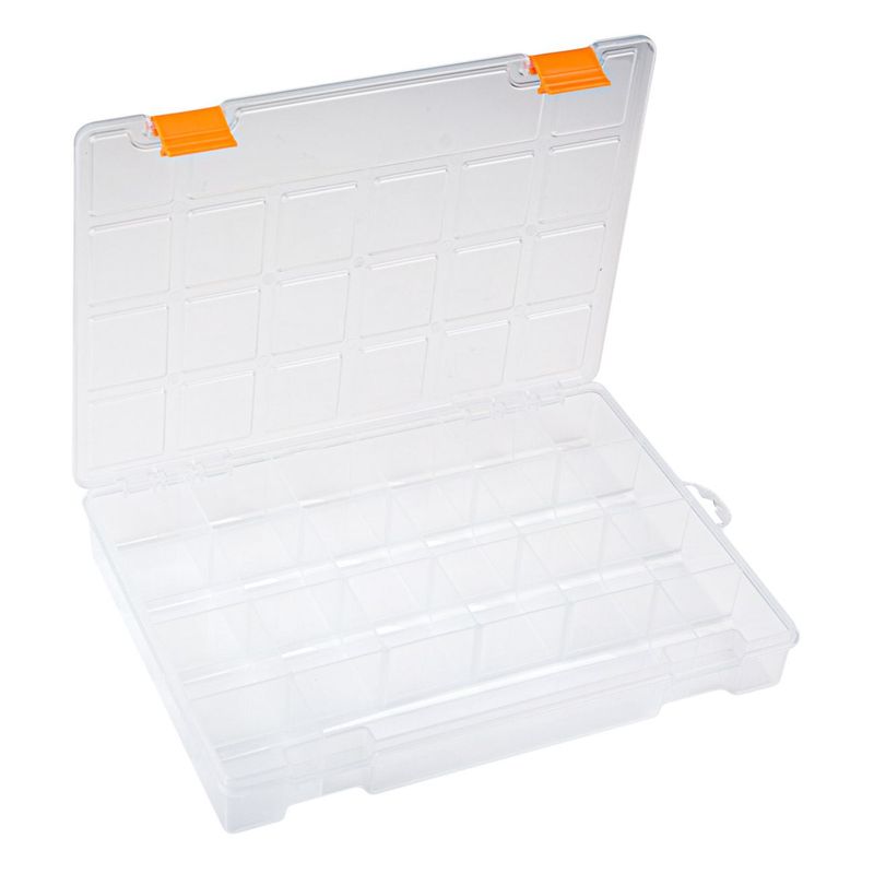 Casa si Gradina - Mobilier - Organizare si depozitare - Cutii depozitare - Cutie organizare compartimentata, 21 compartimente, transparent, dimensiuni 20.3 x 27.6 x 4.2cm - Infinity.ro