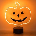 Casa si Gradina - Corpuri si surse de iluminat - Veioze si lampi - Lampi de veghe - Lampa led halloween, model dovleac, lumina statica, portocaliu, 22 x 8 x 26.5cm, 3v, 0.06w, plastic - Infinity.ro